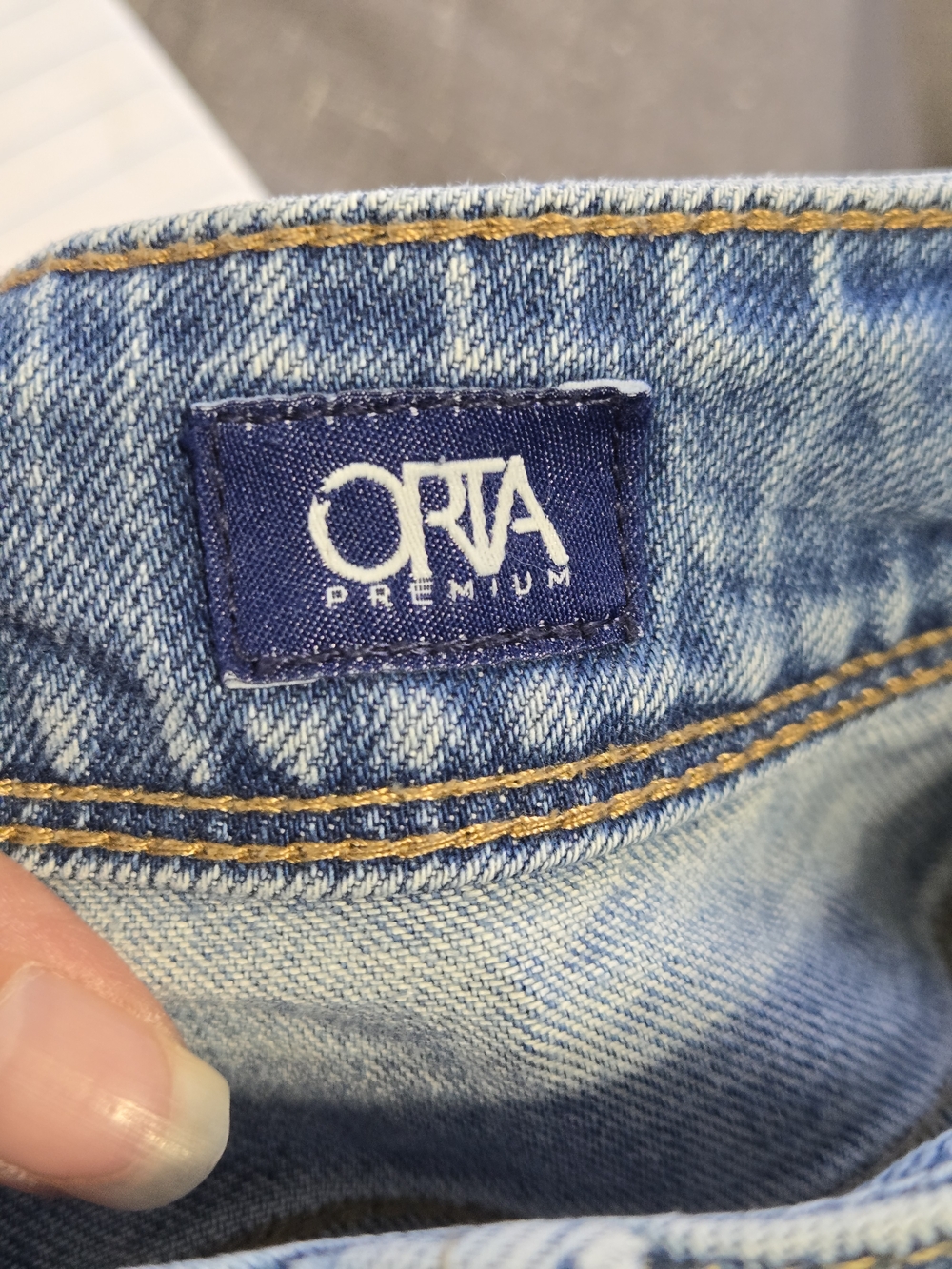 Lucky Brand Georgia Shorts Size 14 Blue Denim Star Distressed Stretch Mid Rise - Picture 7 of 9